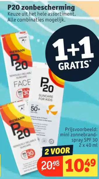 Kruidvat P20 zonbescherming aanbieding