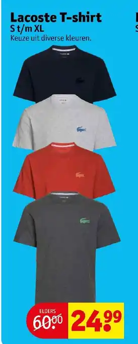 Kruidvat Lacoste t-shirt aanbieding