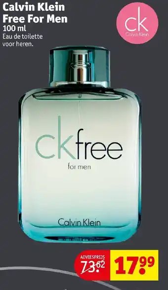 Kruidvat Calvin klein free for men 100 ml aanbieding