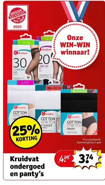 Kruidvat Ondergoed en panty's 2-pak aanbieding