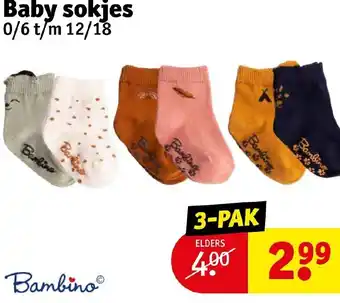 Kruidvat Bambino Baby sokjes aanbieding