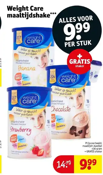 Kruidvat Weight care maaltjijdshake*** 436 gram aanbieding