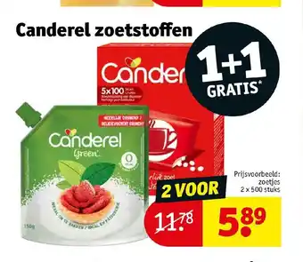 Kruidvat Canderel zoetstoffen 2 x 500 stuks aanbieding