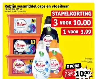 Kruidvat Robijn wasmiddel caps en vloeibaar 525 ml aanbieding