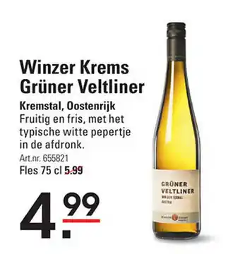 Sligro Winzer Krems Grüner Veltliner aanbieding