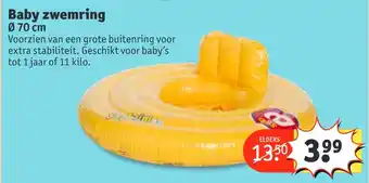 Kruidvat Baby zwemring aanbieding