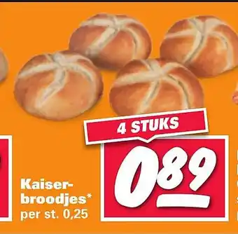 Nettorama Kaiserbroodjes* aanbieding