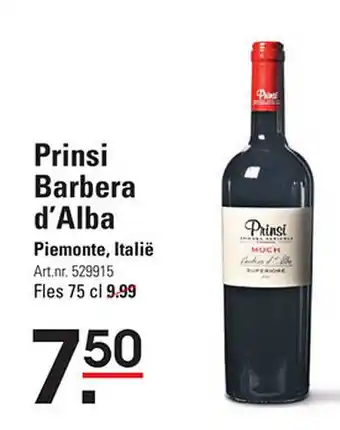 Sligro Prinsi SI Barbera d'Alba aanbieding