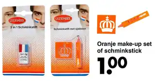 Wibra Oranje make-up set of schminkstick aanbieding