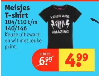 Kruidvat Meisjes T-shirt aanbieding