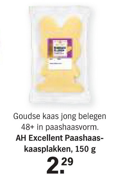 Ah Excellent Paashaas Kaasplakken Aanbieding Bij Albert Heijn