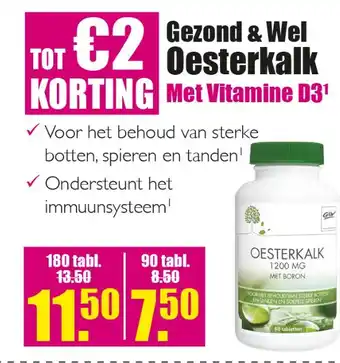 Gezond & Wel Gezond & Wel ZO Oesterkalk Met Vita amine D3' aanbieding