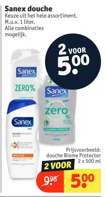 Kruidvat Sanex douche aanbieding