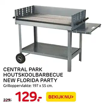 Praxis Central park houtskoolbarbecue new florida party 197 x 55 cm aanbieding