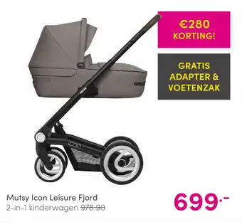 Baby & Tiener Mutsy Icon Leisure Fjord 2-in-1 kinderwagen aanbieding