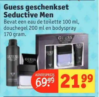 Kruidvat Guess geschenkset Seductive Men aanbieding