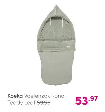 Baby & Tiener Koeka Voetenzak Runa Teddy Leaf aanbieding