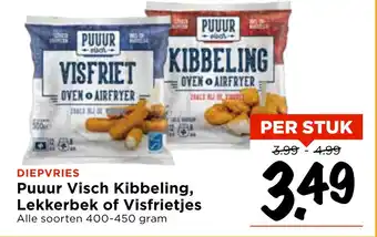 Vomar Voordeelmarkt Puuur Visch Kibbeling, Lekkerbek of Visfrietjes aanbieding