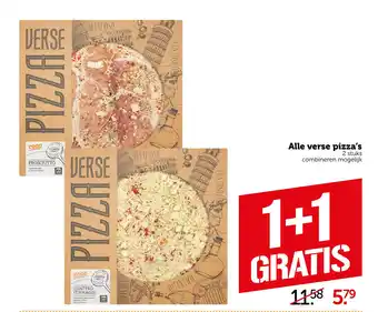 Coop Alle verse pizza's aanbieding