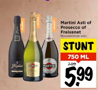 Vomar Voordeelmarkt Martini Asti of Prosecco of Freixenet aanbieding
