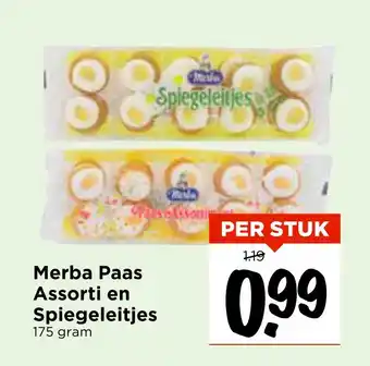 Vomar Voordeelmarkt Merba Paas Assorti en Spiegeleitjes 175 gram aanbieding