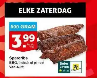 Hoogvliet Spareribs BBQ, Indisch Of Piri-Piri aanbieding