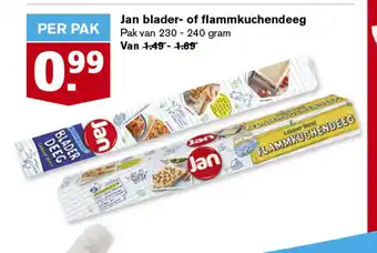 Hoogvliet Jan blader- of flammkuchendeeg 230 - 240 gram aanbieding