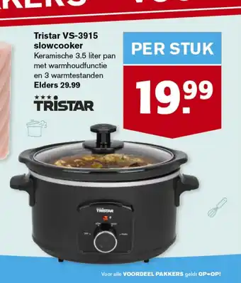 Hoogvliet Tristar VS-3915 slowcooker  3,5 liter aanbieding