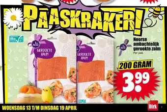 Dirk Noorse ambachtelijk gerookte zalm 200 gram aanbieding