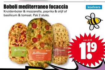 Dirk Boboli mediterraneo focaccia 2 stuks aanbieding