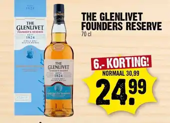 Dirk The Glenlivet Founders Reserve 70 cl aanbieding