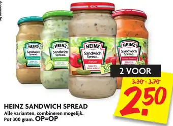 Dekamarkt Heinz sandwichspread 300g aanbieding