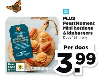 PLUS PLUS FeestMoment Mini hotdogs & kipburgers aanbieding