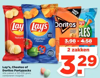 PLUS Lay's, Cheetos of Doritos Partypacks aanbieding