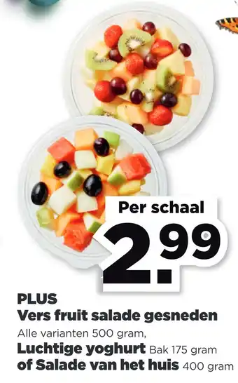 PLUS PLUS Vers fruit salade gesneden aanbieding