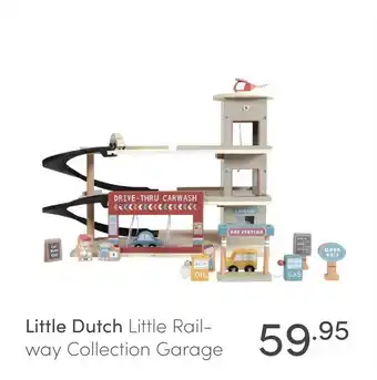 Baby & Tiener Little Dutch Little Rail- way Collection Garage aanbieding