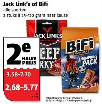 Poiesz Jack Link's of Bifi aanbieding