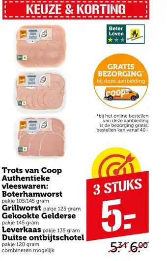 Coop Diverse vleeswaren aanbieding