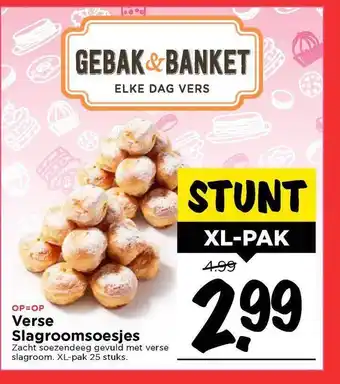 Vomar Voordeelmarkt Verse Slagroomsoesjes aanbieding