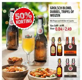 Hoogvliet Grolsch Blond, Dubbel, Tripel Of Weizen 50% Korting aanbieding