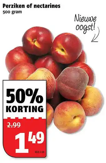 Poiesz Perziken of nectarines 500 gram aanbieding