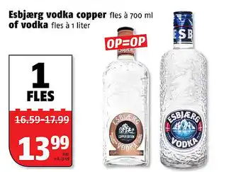 Poiesz Esbjærg vodka copper of vodka aanbieding