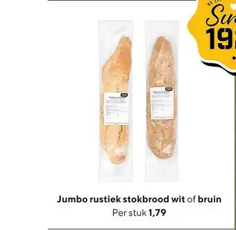 Jumbo Jumbo Rustiek Stokbrood Wit Of Bruin aanbieding