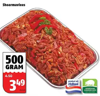 Poiesz Shoarmavlees 500 gram aanbieding