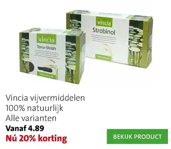 Intratuin Vincia vijvermiddelen 100% natuurlijk aanbieding