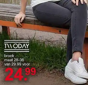 Scapino Twoday broek maat 28-36 aanbieding