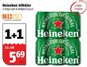 Poiesz Heineken blikbier aanbieding