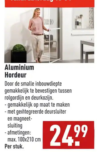 ALDI Aluminium Hordeur aanbieding