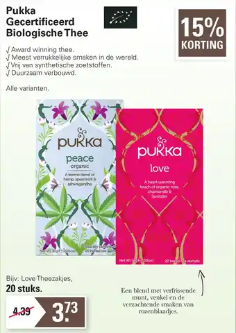 De Online Drogist Pukka Gecertificeerd Biologische Thee aanbieding