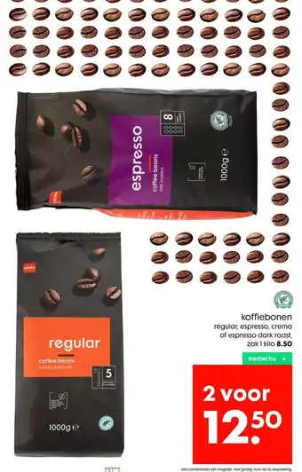 HEMA Koffiebonen aanbieding